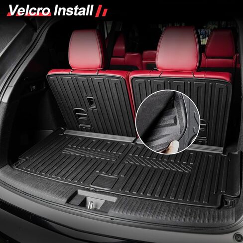 Cargo Mat Compatible with 2022-2025 Acura MDX Cargo Liner with Backrest Mat 2 in 1 Mat TPE All Weather Protection Black Rear Cargo Liners for 2024 2025 Acura MDX Accessories in Kuwait
