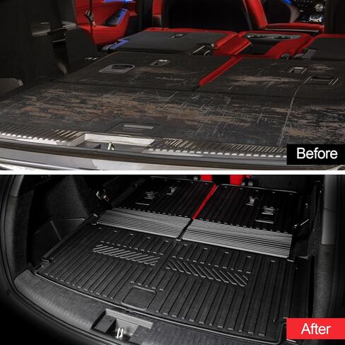 Cargo Mat Compatible with 2022-2025 Acura MDX Cargo Liner with Backrest Mat 2 in 1 Mat TPE All Weather Protection Black Rear Cargo Liners for 2024 2025 Acura MDX Accessories in Kuwait