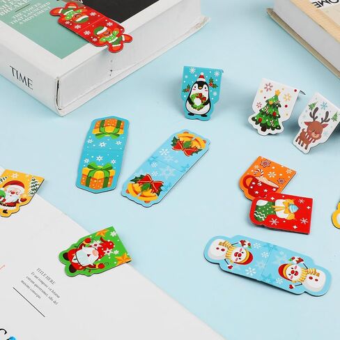 DIYASY 24 Pcs Valentine Magnetic Bookmarks for Kids with Cards, Valentine Day Bookmarks Valentine's Day Exchange Gifts School Classroom Party Favors in Saudi Arabia