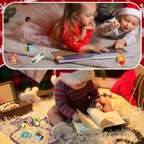 DIYASY 24 Pcs Valentine Magnetic Bookmarks for Kids with Cards, Valentine Day Bookmarks Valentine's Day Exchange Gifts School Classroom Party Favors in Saudi Arabia