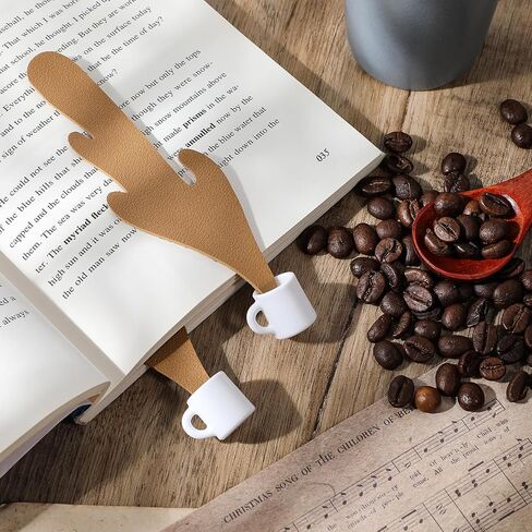 2pcs Spilled Coffee Bookmark, Personalized Bookmark Unique Cute Bookmarks Book Lovers Gifts for Reading Women Men Kids, Funny Bookmarks and Book Accessories in Saudi Arabia