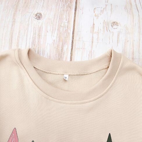 Women Merry Christmas Sweatshirt Xmas Tree Graphic Shirt Long Sleeve Crewneck Pullover Fall Winter Tops Clothes in Saudi Arabia