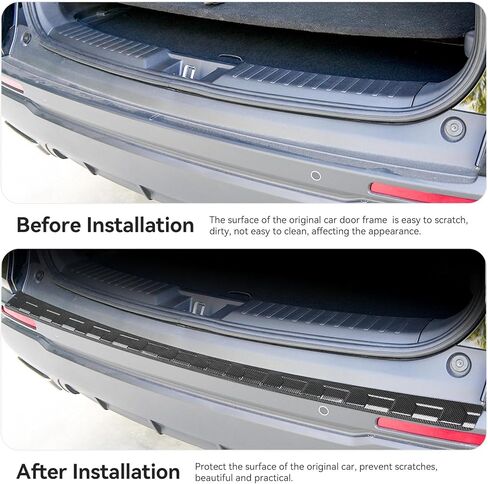 واقي المصد الخلفي الخارجي متوافق مع ملحقات Honda CRV 2023 2024 2025 من مادة ABS واقي المصد الخلفي وواقي عتبة صندوق السيارة (أسود) in Kuwait