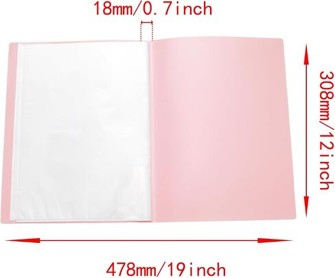 Lilaly 1 Pack Document Organizer Folio, Binder with Plastic Sleeves Presentation Folders, Plastic Sheet Protectors 30 Pockets(Off-White) in Saudi Arabia