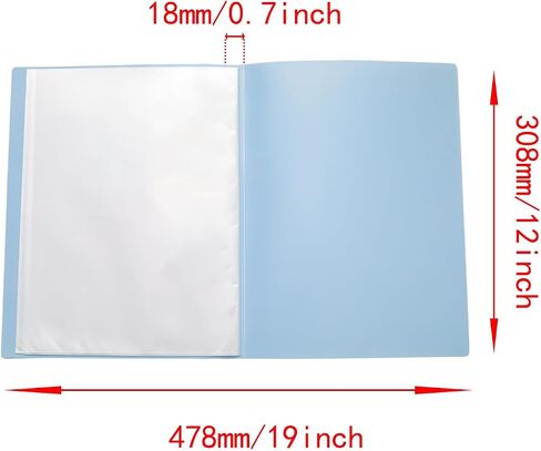 Lilaly 1 Pack Document Organizer Folio, Binder with Plastic Sleeves Presentation Folders, Plastic Sheet Protectors 30 Pockets(Off-White) in Saudi Arabia