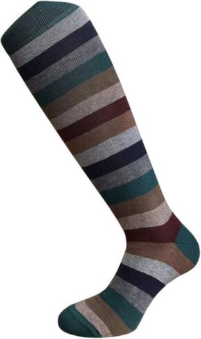 Set of 4 Pairs of Men's Knee High Cotton Socks, Soft and Stylish - Made in Italy One Size in Saudi Arabia