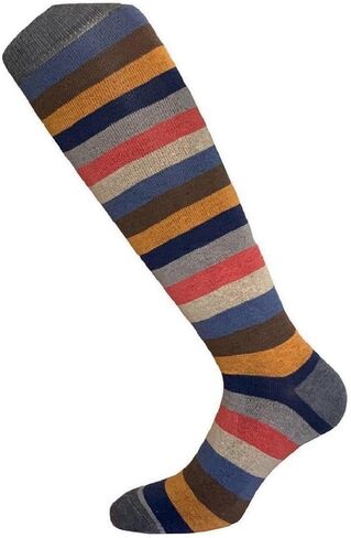 Set of 4 Pairs of Men's Knee High Cotton Socks, Soft and Stylish - Made in Italy One Size in Saudi Arabia