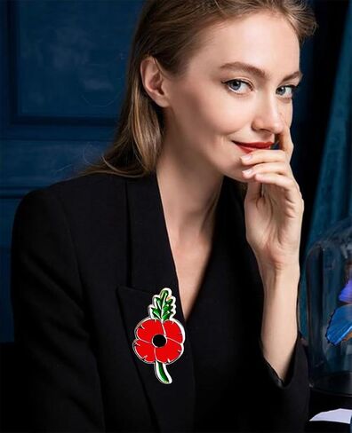 هدايا الخشخاش دبوس للمحاربين القدامى يوم ذكرى يوم زهرة الخشخاش الأحمر بروش الخشخاش المينا التلبيب دبابيس دبابيس الخشخاش ليوم الذكرى دبوس الخشخاش الأحمر in Kuwait