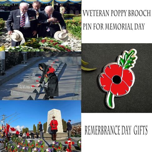 هدايا الخشخاش دبوس للمحاربين القدامى يوم ذكرى يوم زهرة الخشخاش الأحمر بروش الخشخاش المينا التلبيب دبابيس دبابيس الخشخاش ليوم الذكرى دبوس الخشخاش الأحمر in Kuwait