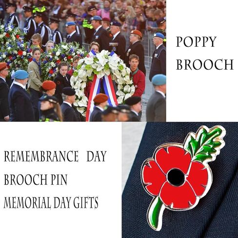 هدايا الخشخاش دبوس للمحاربين القدامى يوم ذكرى يوم زهرة الخشخاش الأحمر بروش الخشخاش المينا التلبيب دبابيس دبابيس الخشخاش ليوم الذكرى دبوس الخشخاش الأحمر in Kuwait