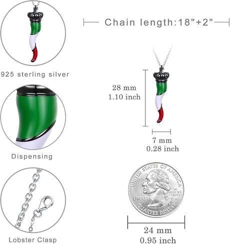 qielizhu Lucky Italian Horn Necklace forMan Sterling Silver Crown Horn Amulet Pendant Jewelry Gift for Unisex in Saudi Arabia