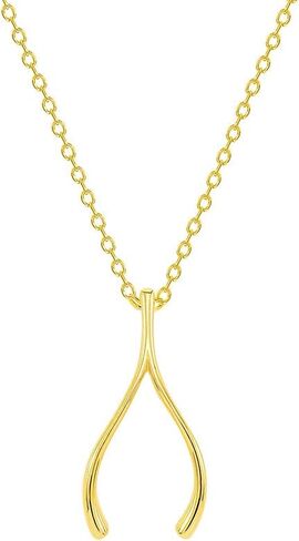 قلادة صلبة من الذهب الأصفر عيار 14 قيراط لحماية عظم الترقوة مع مشبك مخلب جراد البحر (سلسلة قابلة للتعديل من 16 بوصة إلى 18 بوصة) in Kuwait