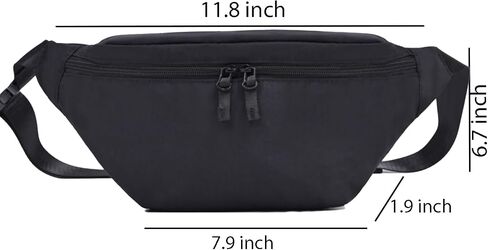 Large Crescent Cross Body Bag for Women and Men Pack Waist Pack for Running Crossbody Bags Adjustable Strap Black in Saudi Arabia