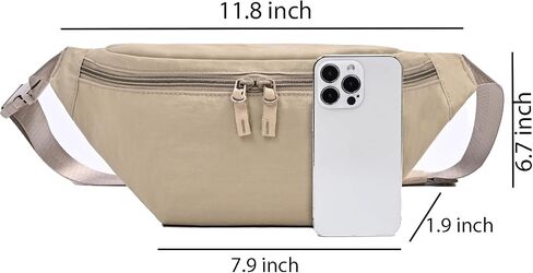 Large Crescent Cross Body Bag for Women and Men Pack Waist Pack for Running Crossbody Bags Adjustable Strap Black in Saudi Arabia