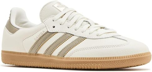 adidas Samba OG Womens, Off White/Cyber Metallic/Wonder Gold Metallic, Size 5 in Saudi Arabia