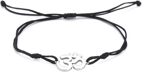 UNIFT Om Bracelet For Men & Women Stainless Steel Hindu Symbol Om Amulet Bracelets Charm Yoga Adjustable Bracelet Hypoallergenic Jewelry in Saudi Arabia