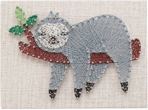 WEBEEDY DIY String Art Kit for Adults Beginners, Cute Sloth Animal Nail String Craft Kit, Include All Necessary Accessories and Frame Christmas Home Wall Decorations Unique Gift for Valentine's Day in Saudi Arabia
