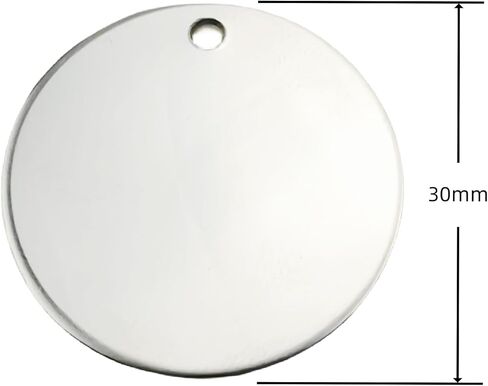 10 Stainless Steel Stamping Blanks Charms Dog Tag Blank Discs Etching Blank Engraving Blank (disc 42mm) in Kuwait