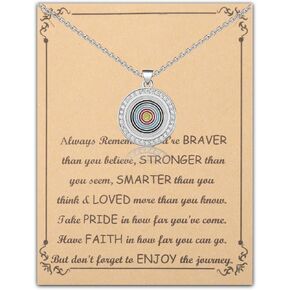 BNQL Archery Necklace Archery Gifts for Archery Lovers Archery Jewelry Gifts Archery Coach Gift Archery Target Necklace Charm