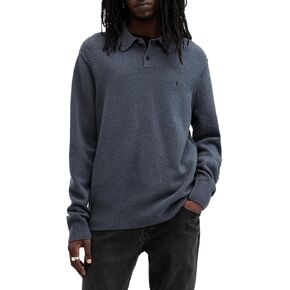 AllSaints Men's Statten Long Sleeve Polo