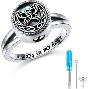 Tree of Life Urn Ring for Ashes 925 Sterling Silver Celtic Knot Ring That Holds Loved Ones Ashes for Women