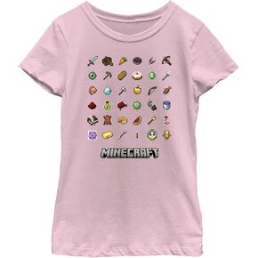Fifth Sun Little, Big Minecraft Items Textbook Girls Short Sleeve Tee Shirt