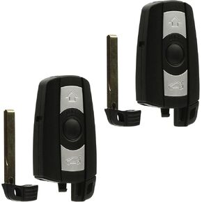 Car Key Fob Keyless Entry Remote fits BMW 3, 5, Series (KR55WK49123, KR55WK49127), Set of 2