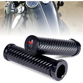 Goldfire Motorcycle Grips 1" 25mm Handlebar Hand Grips for Harley Touring Electra Glide Street Glide Road King Road Glide Softail Fat Boy Dyna FXDLS Trike