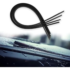 DIY قابل للتعديل سيارة الزجاج الأمامي ممسحة شرائط مطاطية شفرات ممسحة الزجاج الأمامي عبوات 25 بوصة نافذة بدون إطار بدون عظم إدراج شرائط السيليكون اكسسوارات السيارات العالمية (4PCS) in Kuwait