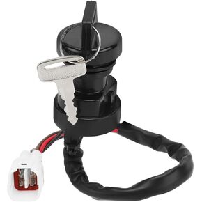 Ignition Key Switch for Yamaha Big Bear 350 400 Wolverine 350 Bear Tracker 250 Grizzly 600 Breeze 125 Warrior 350 Kodiak 400 Timberwolf 250 Moto-4 350 1995 Raptor 50 80 Grizzly 80 Badger 80 1995-2008