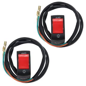 Dirt Bike Light Switch 7/8" Light On Off Switch Button Universal Fit for 50cc 110cc 125cc Motorcycle Scooter Dirt Pit Bike,U5 U7 U2 Motorcycles Scooter Electrombile.2Pcs.