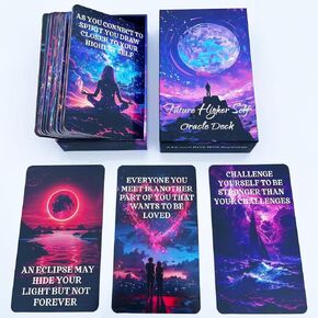 Highest Self Messages Oracle Deck, Cosmic Guidance Oracle Deck, Divine Energy Oracle Deck for Beginners, Unlock Your Full Potential Life Purpose Fulfilment