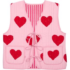 Athlisan Womens Cropped Puffer Vest Lightweight Button Down Padded Gilet Outwear with Pockets