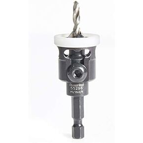 Amana Tool - (55293) Carbide Tipped 82° Countersink with Adjustable Low Friction Depth Stop, 3/8 Dia x 7/64 Drill Dia x 1/4 In