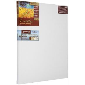 MASTERPIECE Z2VC-3660 Vincent Pro 7/8" Deep Carmel Portrait Smooth 10.3 oz Cotton Stretched Canvas 36" x 60" White 2 Pack