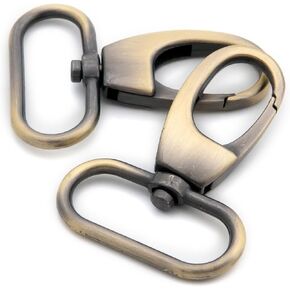 Swivel Snap Hook, 10 PCS Gate Lobster Claw Clasp for Purse Bags Sewing Accessories (Brushed Brass,1 1/2")