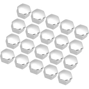 Motoforti Wheel Lug Nut Covers, Center Cover Bolt, for Model 3 Y S, Plastic, Silver Tone, 1 Set