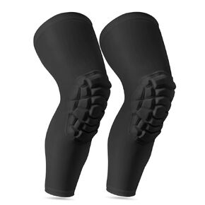 Knee Pads Compression Leg Sleeve Wrestling Volleyball Football Knee Pads, Knee Compression Sleeve for Youth Adult, 1 pair of Knee Sleeves ((#1) White-2pcs,XXLarge)