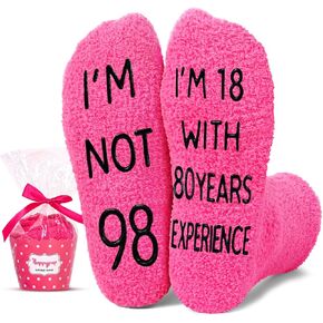 HAPPYPOP 98th Birthday Gifts For Women - 98 Year Old Birthday Gifts For Women, 98th Birthday Socks For Her, 98th Gift Ideas