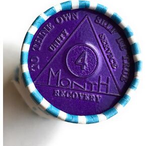 Bulk Lot of 25 Aluminum 4 Month AA Medallions Alcoholics Anonymous Chips