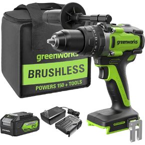 Greenworks 24V Brushless 1/2" Hammer Drill (Metal Chuck /1240 in.-lbs. /23 Clutch Position/28,000 BPM/LED Light), Tool Only in Saudi Arabia