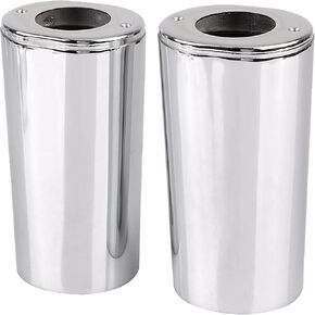 Harley Front Fork Upper Slider Front Fork Boots Slider Shell Fit for Softail Heritage Touring Electra Glide Rood King Ultra Classic Street Glide 1997-2013 (Chrome)