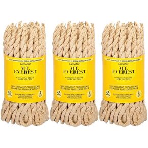 Mt.Everest Himalyan Cedar Rope Incense Roll of 3x45 Rope=135 Rope Founded by a Buddhist Monk in 1981