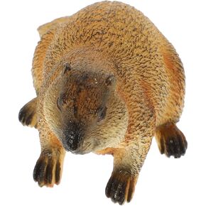 LIFKOME Simulated Wild Animals Realistic Groundhog Figurine Wild Animal Statue Groundhog Model Groundhog Ornament Kitchen Wall Stickers Cutlery Toys Cake Child Lighthouse Plastic