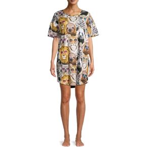 قميص نوم طويل بطبعة حيوانات الكنوز السرية - متعدد الألوان مقاس L/XL in Kuwait