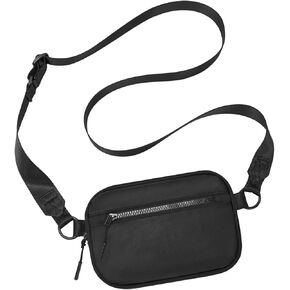 CHOLISS Small Nylon Crossbody Bags for Women and Men Mini Crossbody Purse for Workout Travel with Adjustable Strap Card Slots