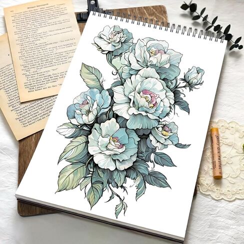 قطعتان من دفاتر التلوين ذات صفحة حلزونية بتصميم من جانب واحد للبالغين، هدايا كتاب التلوين، الفنون والحرف اليدوية للنساء للاسترخاء والقلق والاكتئاب، 60 صفحة من الرحلة السحرية وحديقة الأحلام in Kuwait