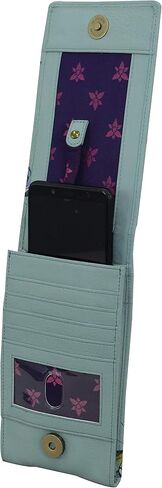 Anuschka Hand-Painted Women’s Genuine Leather RFID Smartphone Crossbody - Flap with Snap Entry, RFID Card Holders, ID Window in Saudi Arabia