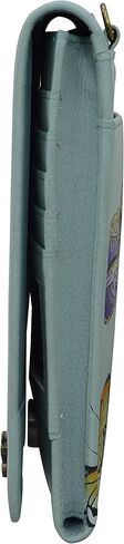 Anuschka Hand-Painted Women’s Genuine Leather RFID Smartphone Crossbody - Flap with Snap Entry, RFID Card Holders, ID Window in Saudi Arabia