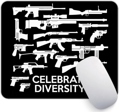 Guns Weapons Rifles Celebrate Diversity Second 2nd Amendment Non-Slip Rubber Mouse Pad Mousepad, 9.5 X 7.9 Inch (240mmX200mmX3mm) in Saudi Arabia